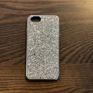 Silver glitter sparkle iPhone 6s case